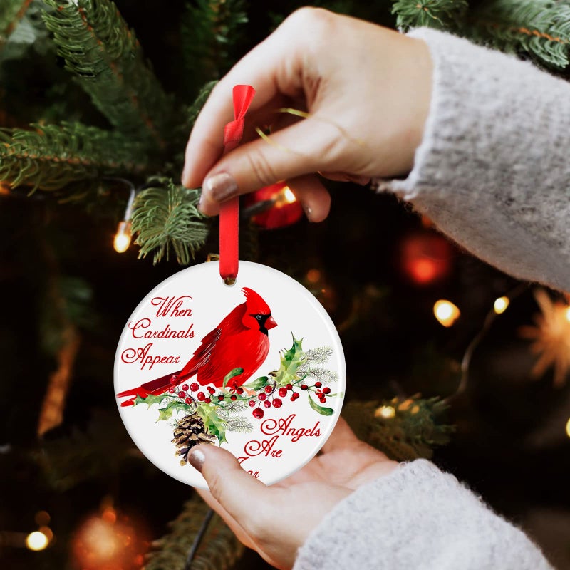 Jocidea Red Cardinal Christmas Ornaments  Jocidea Cardinal Ornaments for Christmas Tree Memorial Christmas Ornaments Cardinal Gifts Sympathy Gifts for Loss of Loved One - in Memory of Loved One Gifts - Image 5