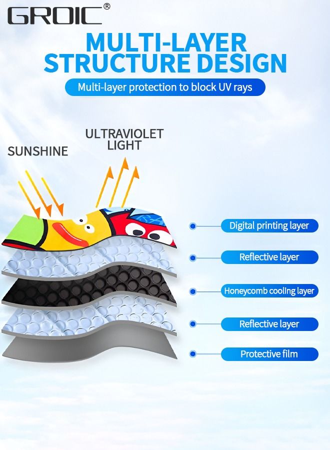 GROIC Car Windshield Sun Shade Blocks UV Rays Sun Visor Protector Accordion Folding Auto Sunshade for Car,Front Window Sun Shade Visor Shield Cover,Auto Parts  - Image 5