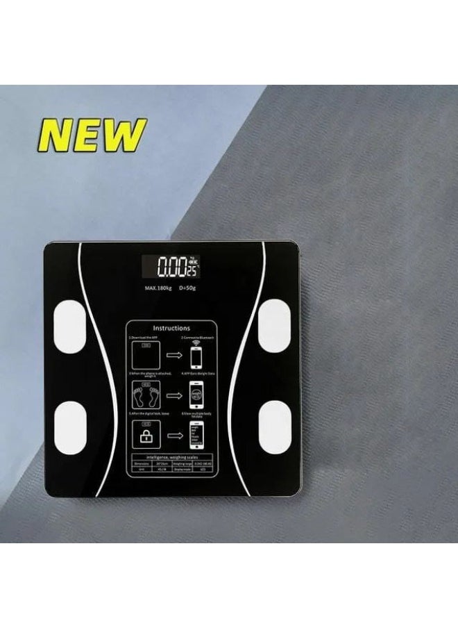 Generic - Discover the convenience of the Smart Bluetooth Scale, designed to measure weight and body fat percentage with precision. This advanced scale syncs with your smartphone via Bluetooth to track your health progress effortlessly. Its sleek design and easy-to-use app make it the perfect companion for achieving your fitness goals. - Image 1