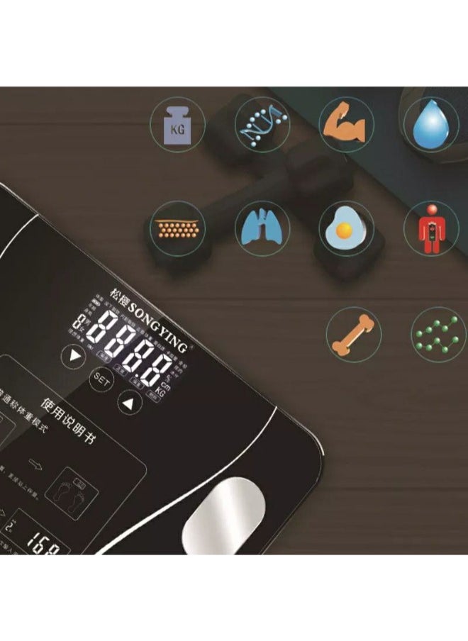 Generic - Discover the convenience of the Smart Bluetooth Scale, designed to measure weight and body fat percentage with precision. This advanced scale syncs with your smartphone via Bluetooth to track your health progress effortlessly. Its sleek design and easy-to-use app make it the perfect companion for achieving your fitness goals. - Image 1