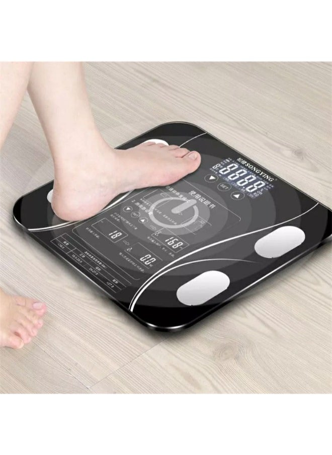 Generic - Discover the convenience of the Smart Bluetooth Scale, designed to measure weight and body fat percentage with precision. This advanced scale syncs with your smartphone via Bluetooth to track your health progress effortlessly. Its sleek design and easy-to-use app make it the perfect companion for achieving your fitness goals. - Image 1