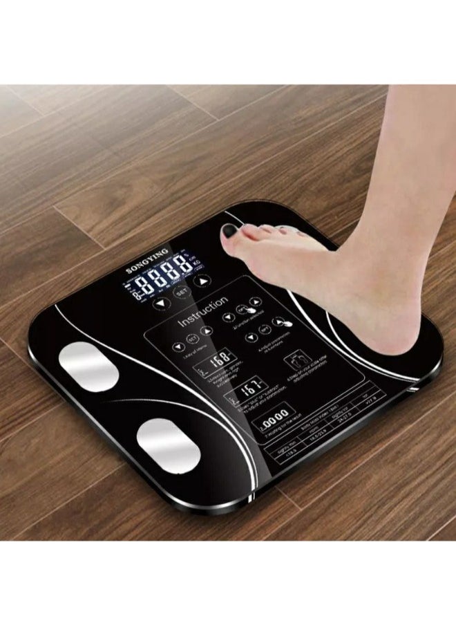 Generic - Discover the convenience of the Smart Bluetooth Scale, designed to measure weight and body fat percentage with precision. This advanced scale syncs with your smartphone via Bluetooth to track your health progress effortlessly. Its sleek design and easy-to-use app make it the perfect companion for achieving your fitness goals. - Image 1
