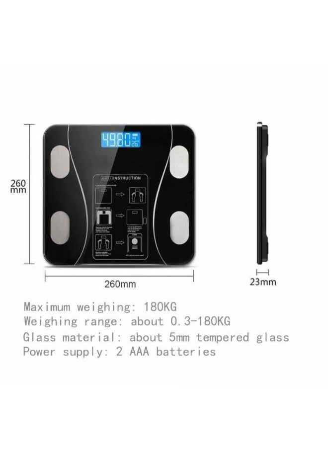 Generic - Discover the convenience of the Smart Bluetooth Scale, designed to measure weight and body fat percentage with precision. This advanced scale syncs with your smartphone via Bluetooth to track your health progress effortlessly. Its sleek design and easy-to-use app make it the perfect companion for achieving your fitness goals. - Image 1