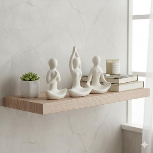 AABCO Ceramic Showpiece for Home Decor Showpiece, Posture Figure for Home Shelves Decorative Item (Yoga Lady), 5 cm , 10 cm, White - Image 5