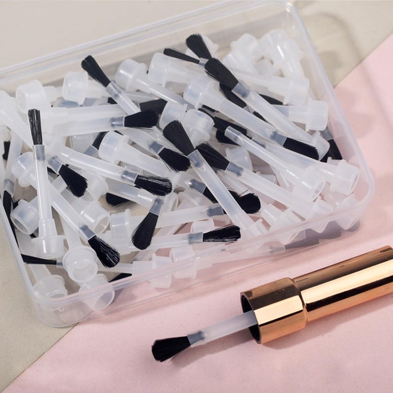 KACHIMOO Replacement Nail Polish Brush Kit Disposable Nail Art Brush Set With Handle Dip Powder Liquid Replacement Brushes Soft Bristles Nail Brushes,25pcs/Box - Image 2