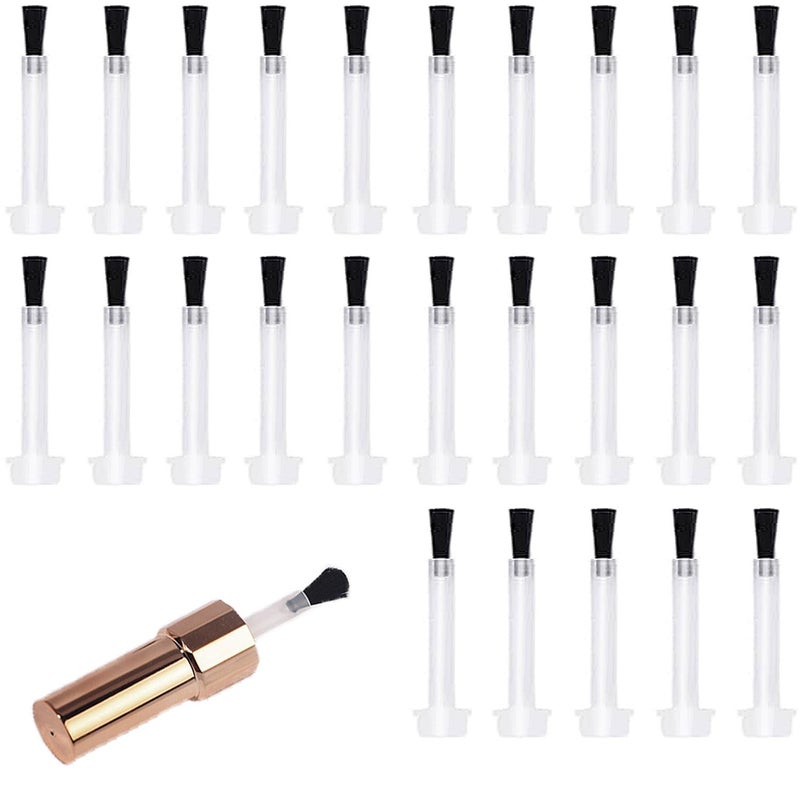 KACHIMOO Replacement Nail Polish Brush Kit Disposable Nail Art Brush Set With Handle Dip Powder Liquid Replacement Brushes Soft Bristles Nail Brushes,25pcs/Box - Image 1