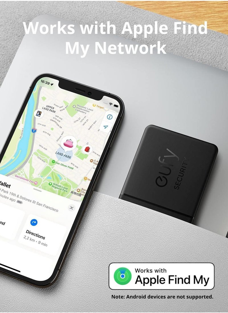 eufy - eufy Security by Anker SmartTrack Card (Black, 1-Pack), Works with Apple Find My (iOS Only), Wallet Tracker, Phone Finder, Water Resistant, Up to 3-Year Battery Life(Android Not Supported) - Image 1