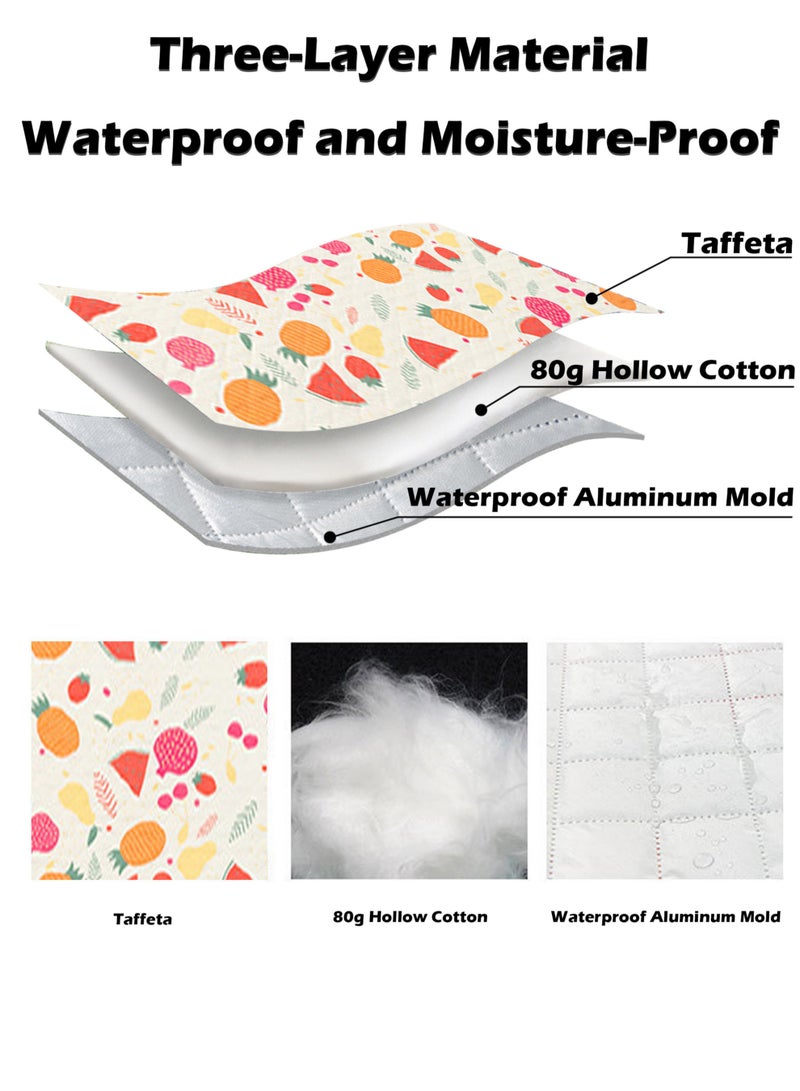 MissTiara Machine Washable Outdoor Folding Portable Picnic Mat Moisture-Proof Pad Three-Layer Material Waterproof and Moisture-Proof Suitable for Baby Crawling - Image 2