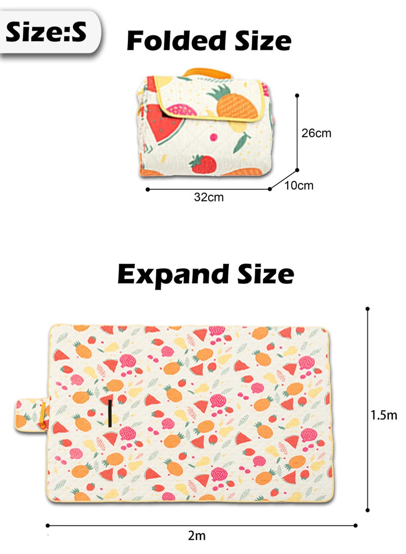 MissTiara Machine Washable Outdoor Folding Portable Picnic Mat Moisture-Proof Pad Three-Layer Material Waterproof and Moisture-Proof Suitable for Baby Crawling - Image 3