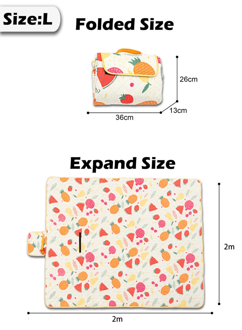 MissTiara Machine Washable Outdoor Folding Portable Picnic Mat Moisture-Proof Pad Three-Layer Material Waterproof and Moisture-Proof Suitable for Baby Crawling - Image 4