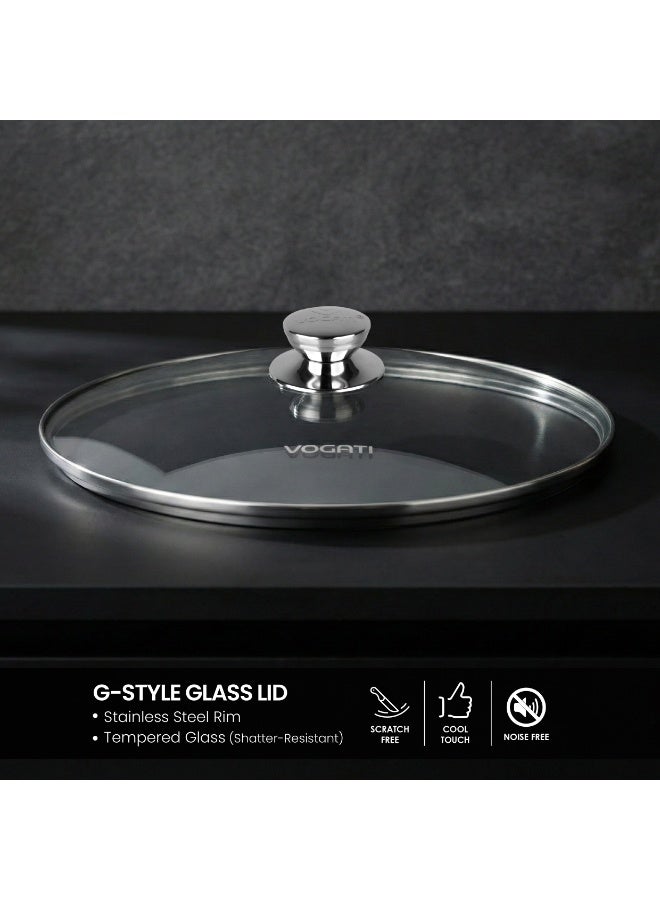 فوجاتي VOGATI 6Pcs Black Titanium Granite Cookware Set with Lids – 32cm, 36cm, 40cm Large Casserole Pots, 100% PFOA Free, Large Non-Stick Pots, Cooking Pot Set for Kitchen & Non Stick Sets for Cooking - Image 3