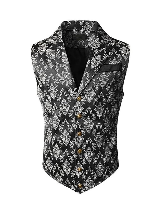 KUYING New men's retro V-neck fake two piece vest  - Image 1