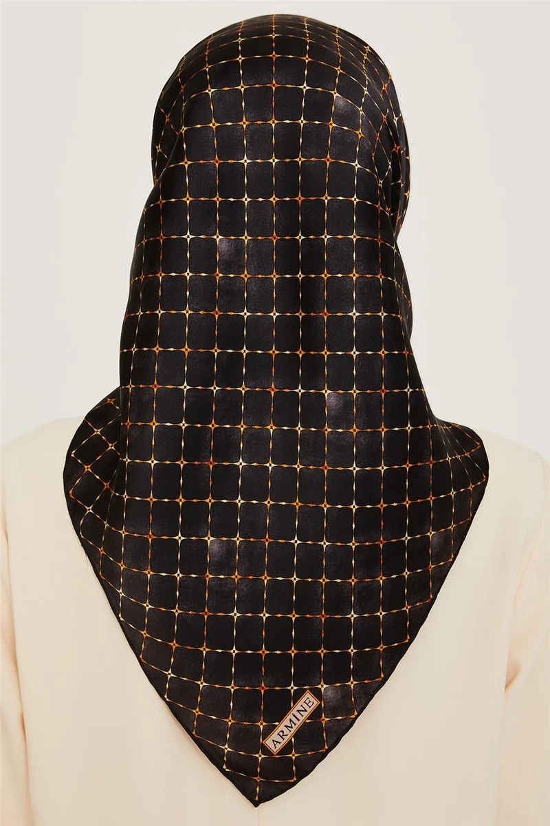 ARMINE Abstract Patterned Sura Pure Silk Scarf 9259D 09