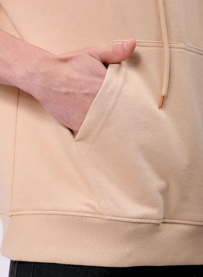 The Indian Garage Co Men Oversized Solid Overhead Hooded Sweatshirt