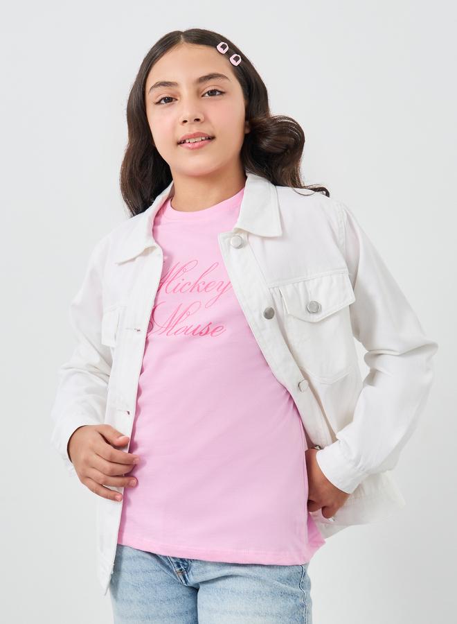 Styli White Cotton Denim Jacket with Flap Pocker - Image 1