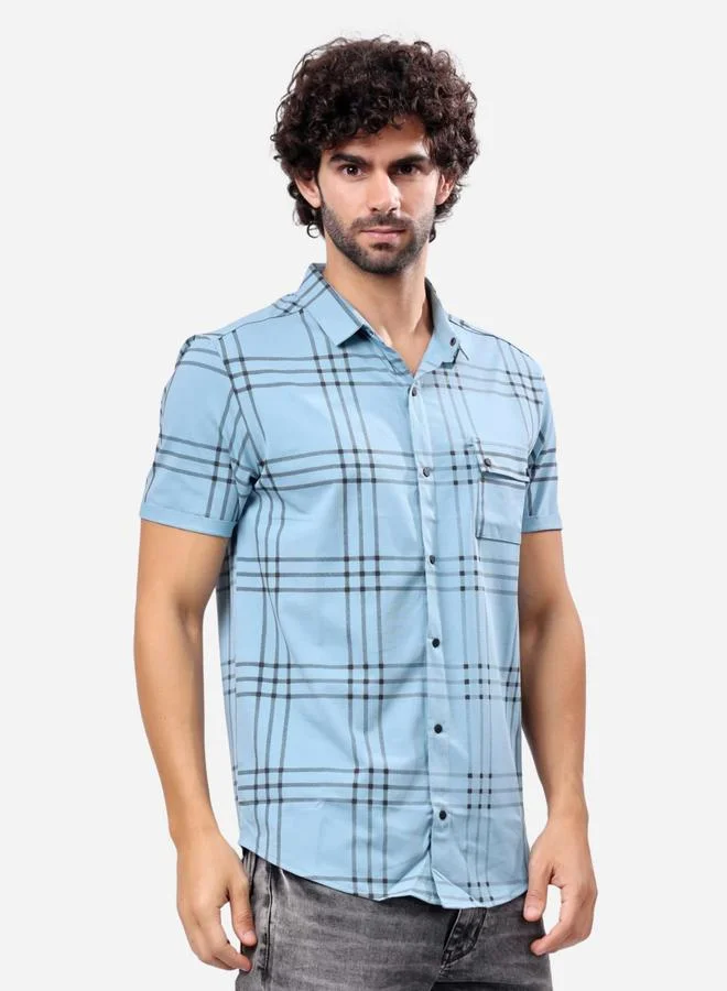 Stylox Stylox Checked Short Sleeve Regular Fit Shirt