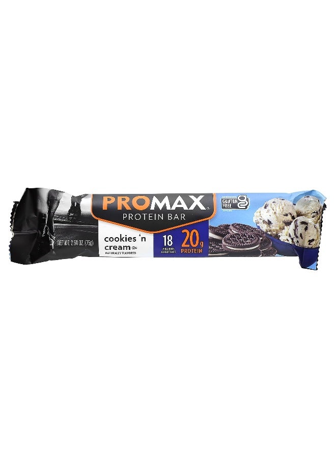 NuGo Nutrition NuGo Nutrition, ProMax Protein Bar, Cookies 'n Cream, 12 Bars, 2.64 oz (75 g) Each - Image 3