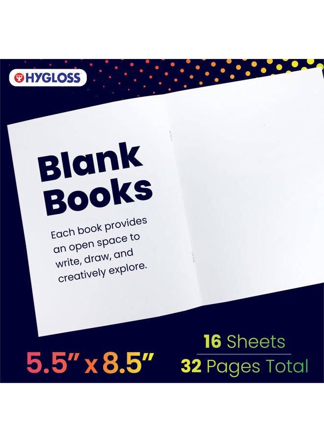 Hygloss Products HYG77710 Mighty Bright's Paperback Books, 5.5" Wide, 8.5" Length, White (10 Books per Set) - Image 2