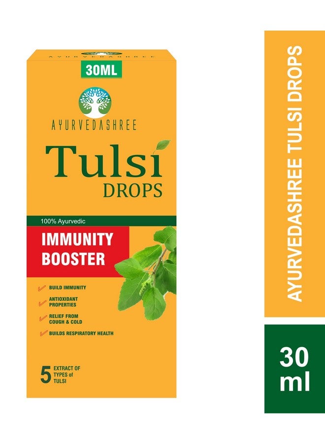 AYURVEDASHREE قطرات تولسي لتعزيز المناعة الطبيعية عبوة 30 مل معتمدة من 5 قطرات تولسي نادرة مختلفة من الريحان المقدس 30 مل - Image 3