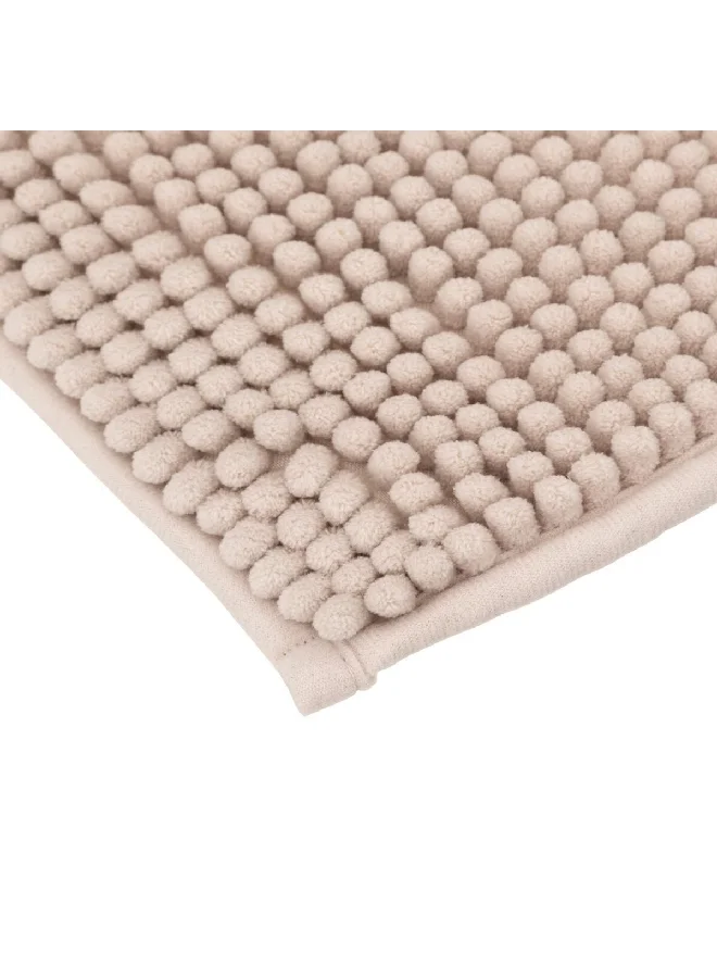 Five Simply Smart Chenille Rectangular Bath Mat Beige 50 x 80 cm 138043O
