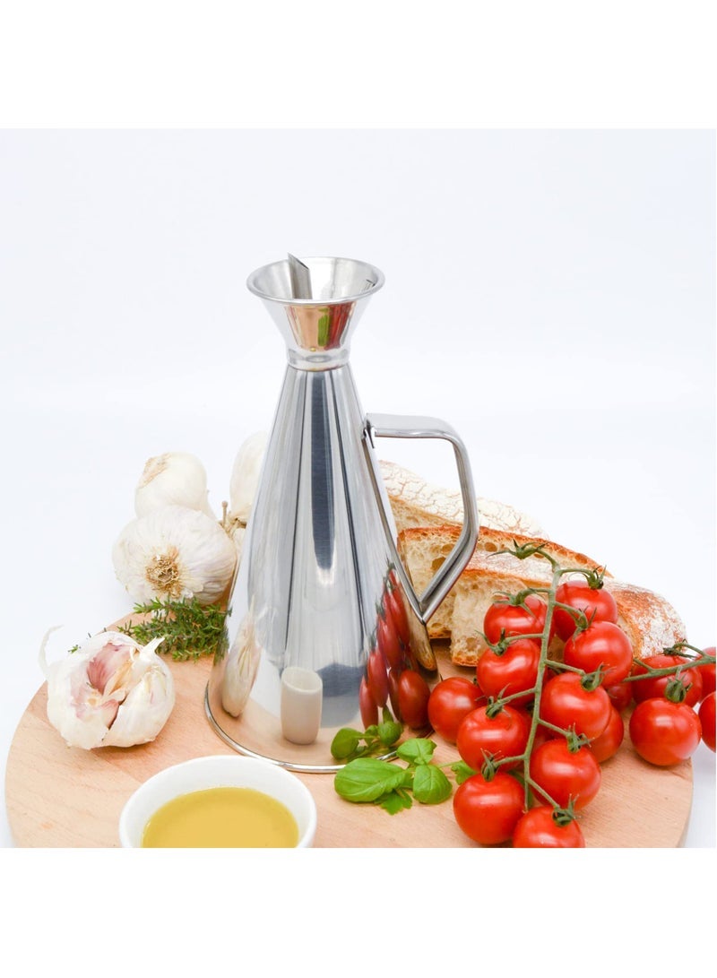كابتن تيك Stainless Steel Non Drip Leak Proof No Mess Oil and Vinegar Pourer and Drizzler 500ML 0.5 Liter - Great for Pouring and Drizzling Olive Oil and Other Liquids - Easy to Clean and Leakproof - Image 3