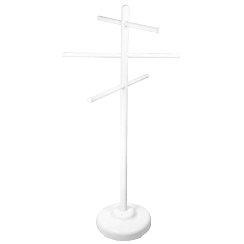 SWIMLINE HYDROTOOLS 89032 Free Standing Poolside Adjustable-Towel Rack With Water Weighted Base Three Arms Tier For Outdoors & Indoors Pool Patio Bathroom Accessory Holder Bar Drying-Stand - Image 1