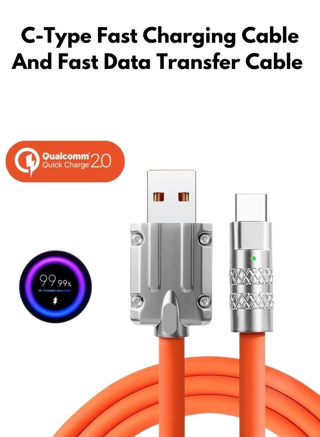 100W USB-C Fast Charging Cable – Quick Charge Compatible with Samsung, Oppo, MacBook, iPhone, Xiaomi & More - Image 1