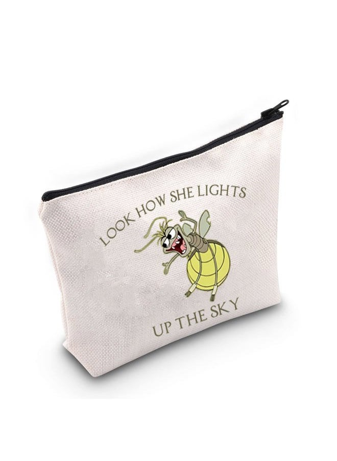 TOBGBE Funny Firefly Raymond Cosmetic Bag Frog Princess Gifts Princess Friends Ray Inspired Gifts Princess Lover Gift (Lighs Sky)  - Image 1