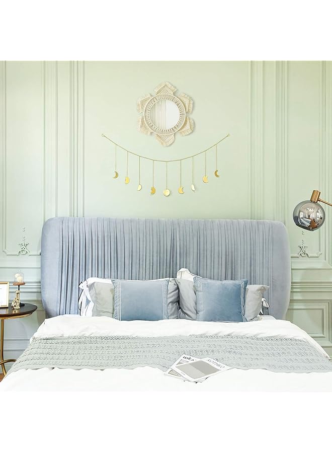 erorex Wall Mirror Decor Round Macrame Hanging Wall Art Decoration For Bedroom Nursery Living Room Apartment Office Entryways Home Teen Girl Mothers Gift Ivory - Image 2