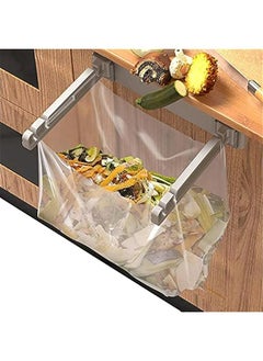Cabinet Trash Bag Holder - Garbage Bags Rack for Kitchen Organization - Hanging Waste Bag Storage Solution for Door - Compact Folding Trash Bag Organizer - Stylish Cabinet Door Decor (1pcs)
