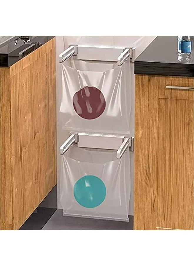 Generic - Cabinet Trash Bag Holder - Garbage Bags Rack for Kitchen Organization - Hanging Waste Bag Storage Solution for Door - Compact Folding Trash Bag Organizer - Stylish Cabinet Door Decor (1pcs) - Image 1