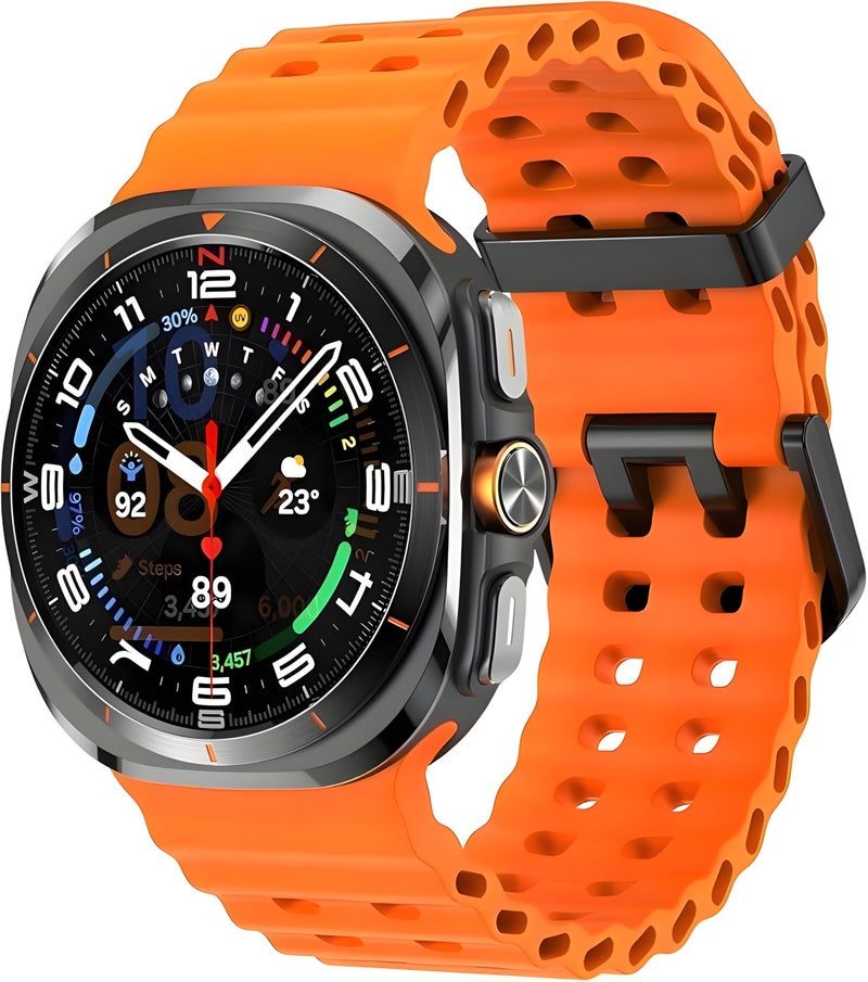 NEXT STORE Sport Silicone Strap Compatible with Samsung Galaxy Watch Ultra 47mm (2024) – Breathable Replacement Band for Women - Image 1