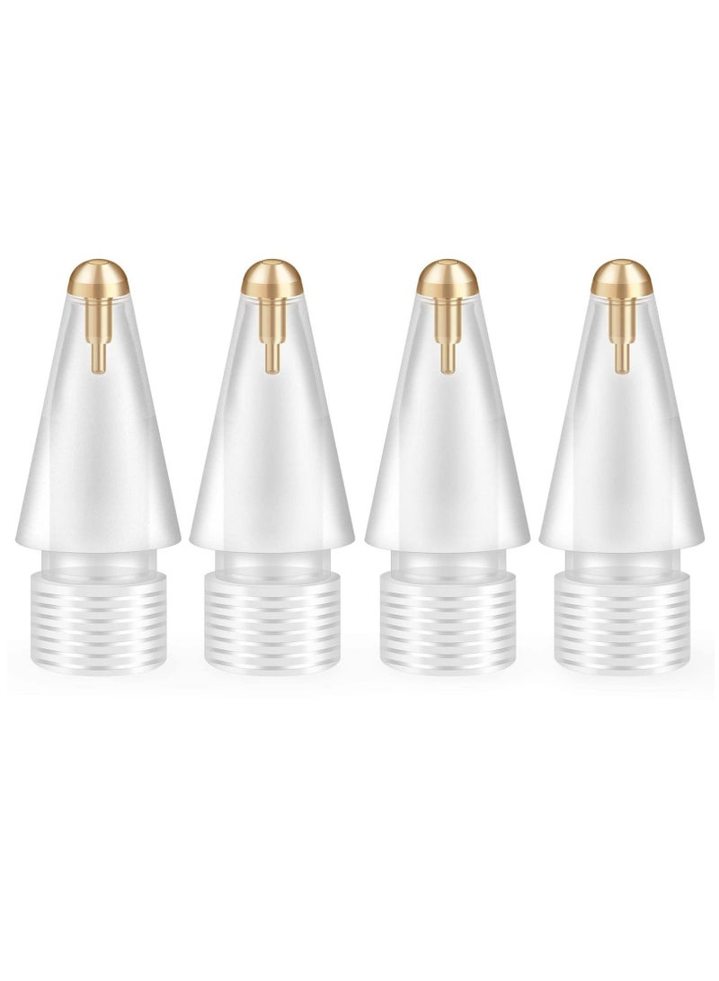 Captaintech Full Clear Replacement Tip Compatible with Apple Pencil Upgraded Durable Tip for Apple Pencil 1st/2nd Generation (4-Pack) - Image 1