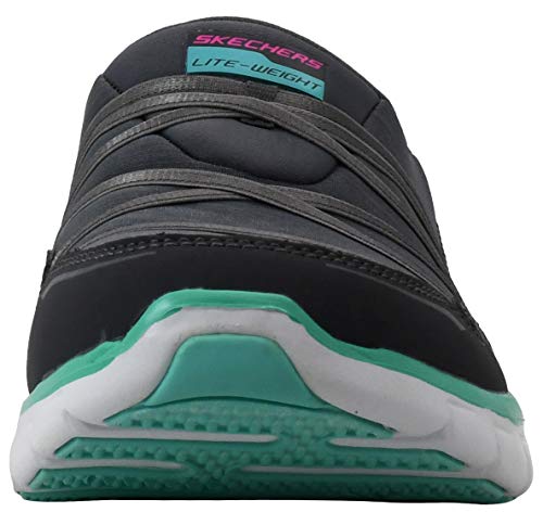 SKECHERS حذاء سكيشرز سبورت للنساء، إير ستريمر سليب أون، رمادي/أكوا، 7.5 M US - Image 2