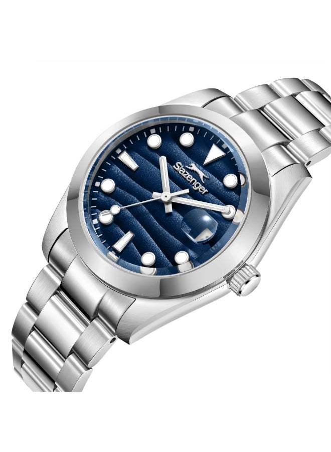 سلازنجر ساعة يد رجالية معدنية بعقارب - Image 2