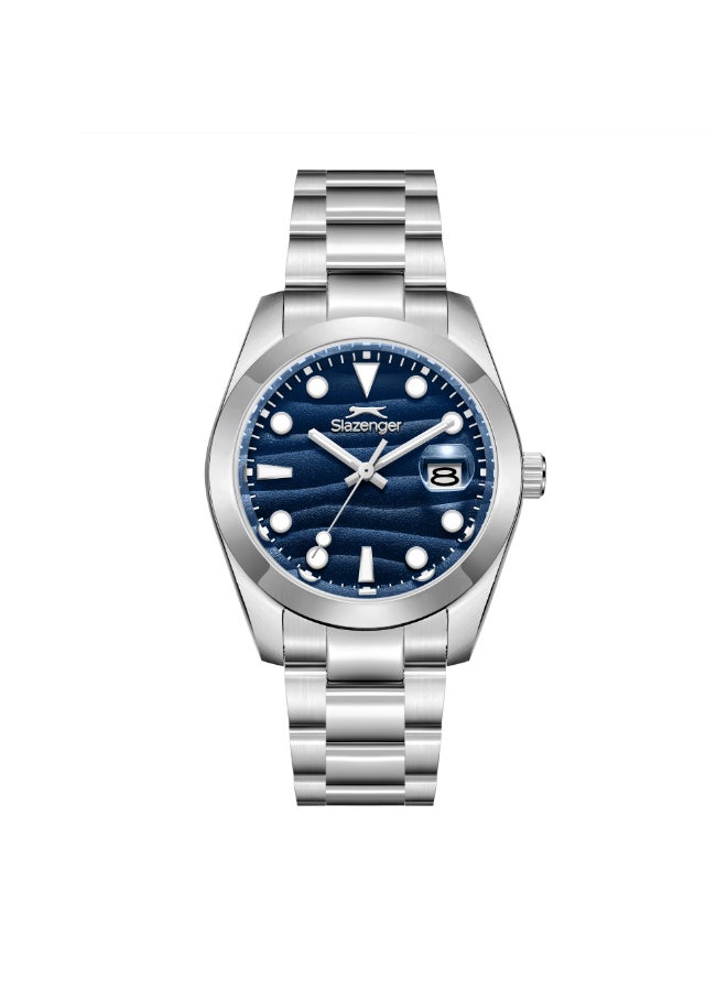 سلازنجر ساعة يد رجالية معدنية بعقارب - Image 1
