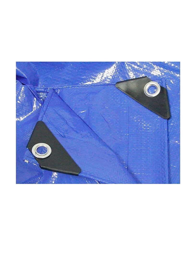 بيورول Beorol متعدد الأغراض مقاوم للماء غطاء أرضي خيمة مأوى الغبار واقية من المطر غطاء ورقة مشمع مع حلقات الألومنيوم 4x6 متر - Image 2