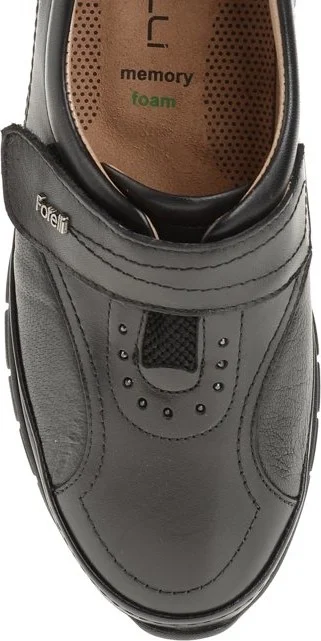 Forelli 29445 Women's Black Leather Hallux Shoes