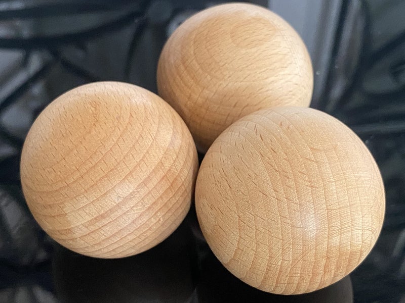 AnNafi Wooden Ball Hockey Training Equipment - 3 Balls, 2-Inch Diameter, Lightweight, Easy to Control, Develop Soft Quick Hands, Improve Stick Handling, Practice Anytime Anywhere - Image 2