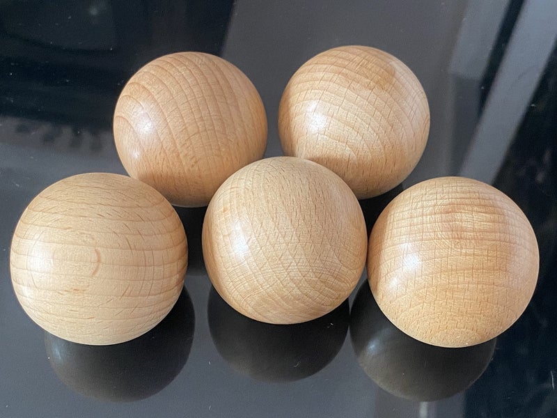 AnNafi Wooden Ball Hockey Training Equipment - 3 Balls, 2-Inch Diameter, Lightweight, Easy to Control, Develop Soft Quick Hands, Improve Stick Handling, Practice Anytime Anywhere - Image 4