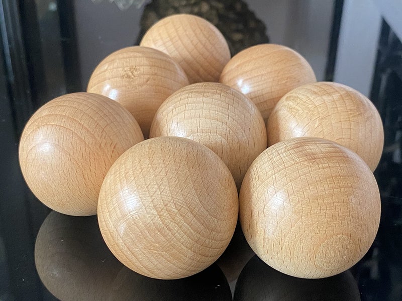 AnNafi Wooden Ball Hockey Training Equipment - 3 Balls, 2-Inch Diameter, Lightweight, Easy to Control, Develop Soft Quick Hands, Improve Stick Handling, Practice Anytime Anywhere - Image 1
