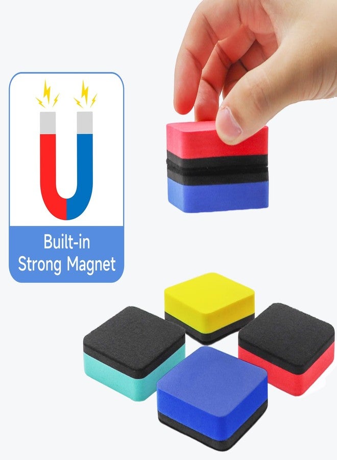 Dyshri Dry Erase Erasers, 24 Pack Magnetic Whiteboard Erasers for Kids and Students, Dry Erasers for Whiteboard, Mini Dry Erase Board Erasers for Classroom Home, and Office (Square, 8 Color) - Image 4