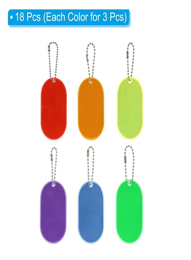 PATIKIL Safety Reflector, 18 Pack Reflector Tag Pendant Reflective Safety Keychain Gear for Backpack Cycling Running Wheelchairs, Multicolor - Image 3