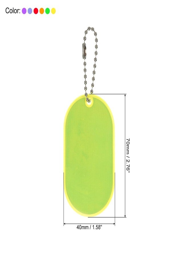 PATIKIL Safety Reflector, 18 Pack Reflector Tag Pendant Reflective Safety Keychain Gear for Backpack Cycling Running Wheelchairs, Multicolor - Image 2