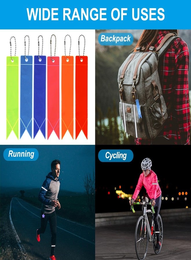 PATIKIL Safety Reflector, 18 Pack Reflector Tag Pendant Reflective Safety Keychain Gear for Backpack Cycling Running Wheelchairs, Multicolor - Image 5