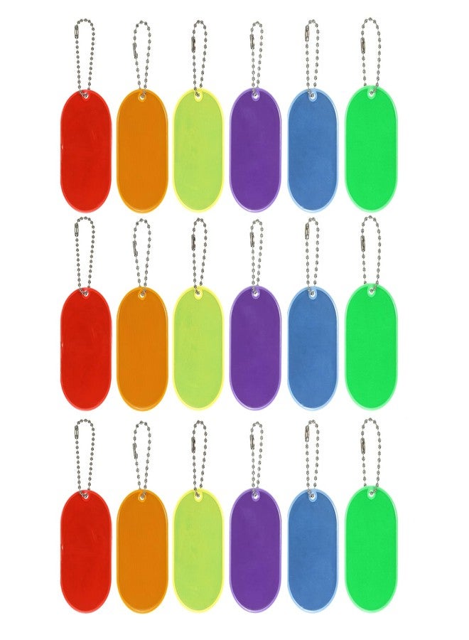 PATIKIL Safety Reflector, 18 Pack Reflector Tag Pendant Reflective Safety Keychain Gear for Backpack Cycling Running Wheelchairs, Multicolor - Image 1