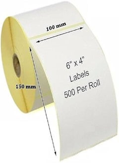 Generic Thermal Paper Stickers for Barcode Printer 10x15cm Address and Barcode Printable Label Sticker- 500 Label Pack Of 4  - Image 3