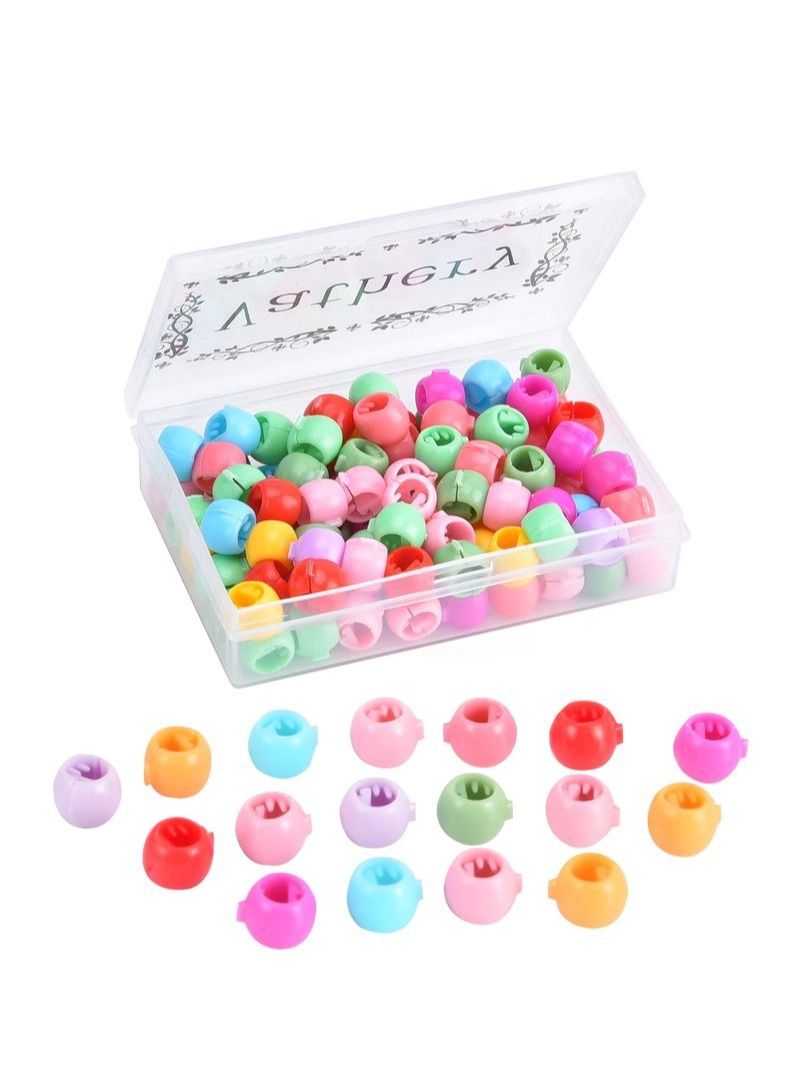 NIBEMINENT 100Pcs Mixed Color Beanie Hair Clip Grab Set  - Image 1