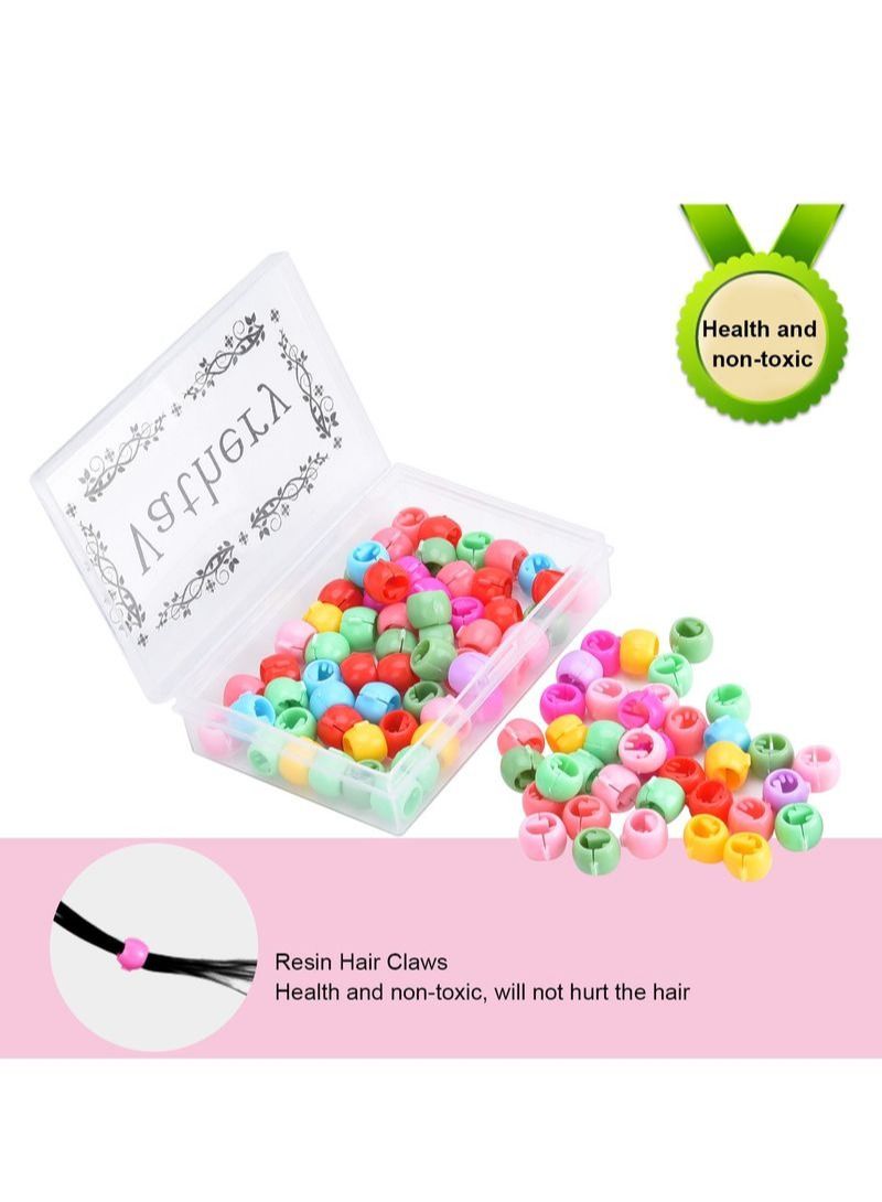 NIBEMINENT 100Pcs Mixed Color Beanie Hair Clip Grab Set  - Image 2