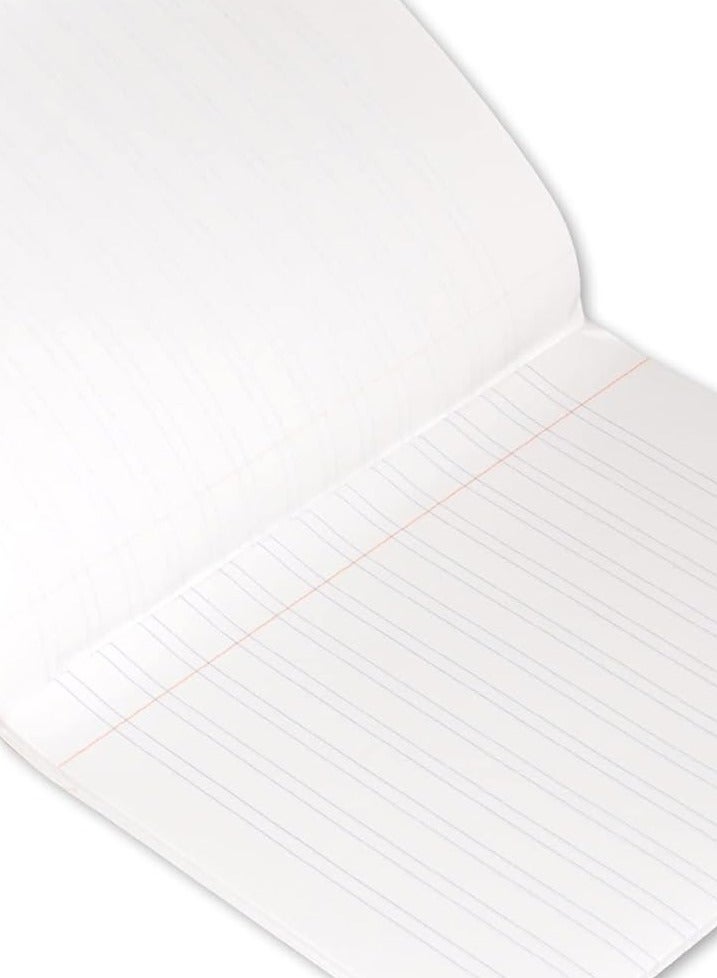 FIS Exercise Book, Size 165x210mm, 80 Sheets, 160 Pages, 2 Line with Left Margin & 1 Side Plain, Packet of 12 Pieces, Neon Orange Cover-FSEB2LP160N - Image 2